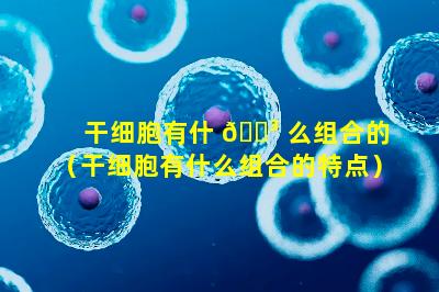 干细胞有什 🌳 么组合的（干细胞有什么组合的特点）